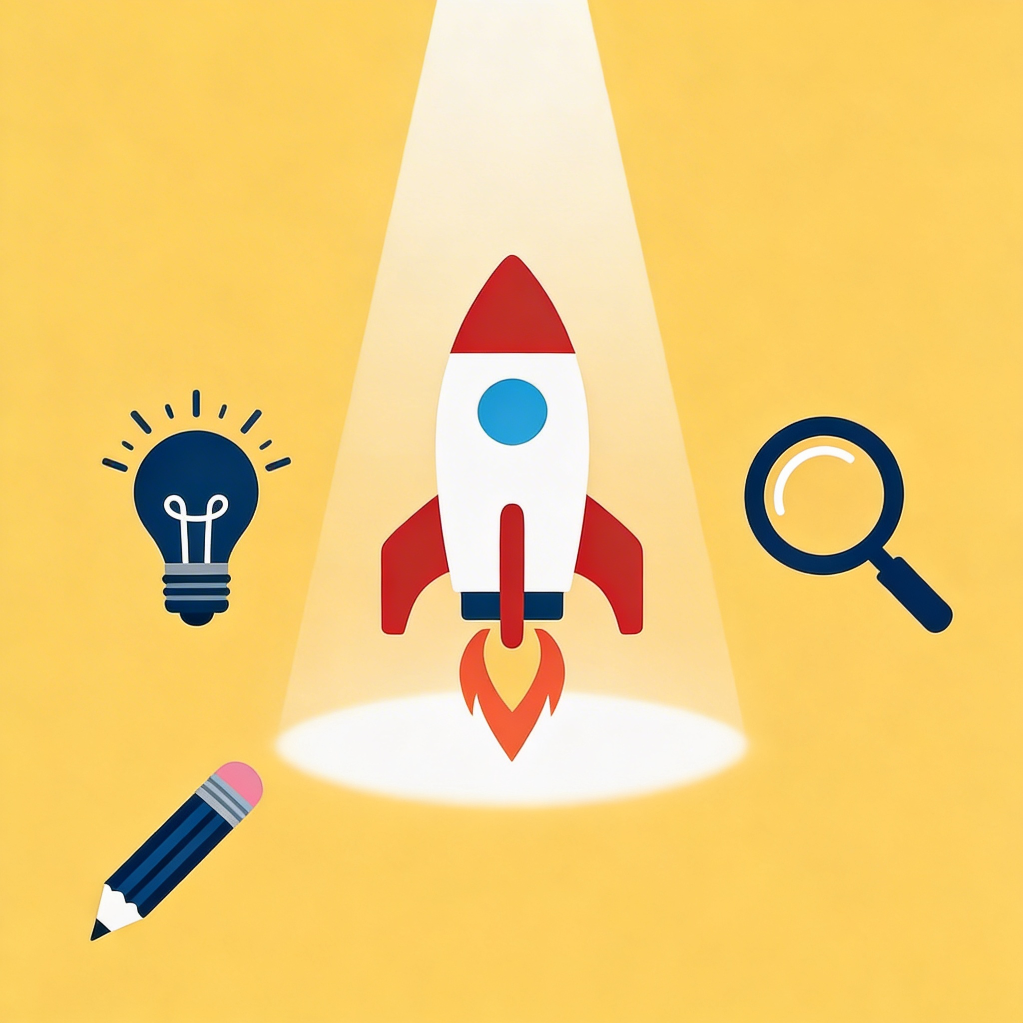 Spotlight highlighting the core action as the central focus of app success